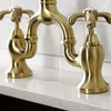 image:imageKingston Brass KS7792TXBS French Country Bridge Kitchen Faucet with Brass Sprayer Polished BrassBrushed Brass