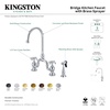 image:imageKingston Brass KS7792TXBS French Country Bridge Kitchen Faucet with Brass Sprayer Polished BrassBrushed Nickel