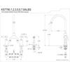 image:imageKingston Brass KS7793ALBS English Country Bridge Kitchen Faucet Antique Brass 135 x 775 x 1681Antique Brass