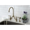 image:imageKingston Brass KS7793ALBS English Country Bridge Kitchen Faucet Antique Brass 135 x 775 x 1681Antique Brass