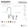 image:imageKingston Brass KS7797ALBS English Country Bridge Kitchen Faucet Brushed Brass 135 x 775 x 1681Brushed Nickel