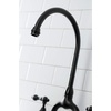 image:imageKingston Brass KS7797ALBS English Country Bridge Kitchen Faucet Brushed Brass 135 x 775 x 1681Matte Black