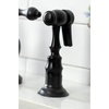 image:imageKingston Brass KS7797ALBS English Country Bridge Kitchen Faucet Brushed Brass 135 x 775 x 1681Matte Black