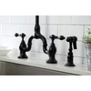 image:imageKingston Brass KS7797ALBS English Country Bridge Kitchen Faucet Brushed Brass 135 x 775 x 1681Matte Black
