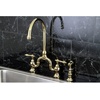 image:imageKingston Brass KS7798ALBS English Country Kitchen Faucet with Brass Sprayer Brushed Nickel 135 x 775 x 1681Brushed Nickel