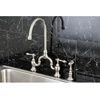 image:imageKingston Brass KS7798ALBS English Country Kitchen Faucet with Brass Sprayer Brushed Nickel 135 x 775 x 1681Brushed Nickel