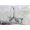 image:imageKingston Brass KS7798ALBS English Country Kitchen Faucet with Brass Sprayer Brushed Nickel 135 x 775 x 1681Polished Chrome