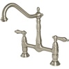 image:imageKingston Brass KS1178AL Heritage 8Inch Kitchen Faucet Without Sprayer Brushed NickelBrushed Nickel