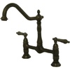image:imageKingston Brass KS1178AL Heritage 8Inch Kitchen Faucet Without Sprayer Brushed NickelOil Rubbed Bronze