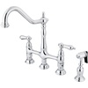 image:imageKingston Brass KS1276ALBS Heritage Bridge Kitchen Faucet Polished Nickel 1388 x 856 x 1313Polished Chrome