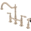 image:imageKingston Brass KS1276ALBS Heritage Bridge Kitchen Faucet Polished Nickel 1388 x 856 x 1313Polished Nickel