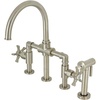 image:imageKingston Brass KS2333NX Hamilton Bridge Kitchen Faucet Antique Brass 1388 x 806 x 1419Brushed Nickel