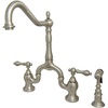 image:imageKingston Brass KS7750ALBS English Country Bridge Kitchen Faucet Matte Black 8 x 825 x 145Brushed Nickel