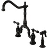 image:imageKingston Brass KS7750ALBS English Country Bridge Kitchen Faucet Matte Black 8 x 825 x 145Matte Black