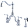image:imageKingston Brass KS7750ALBS English Country Bridge Kitchen Faucet Matte Black 8 x 825 x 145Polished Chrome