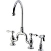 image:imageKingston Brass KS7791TALBS Tudor Bridge Kitchen Faucet Polished Chrome 1388 x 775 x 1681Polished Chrome