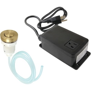 image:imageKingston Brass KAMSK312 Gourmetier Single Outlet Garbage Disposal Air Switch Kit Polished BrassBrushed Brass