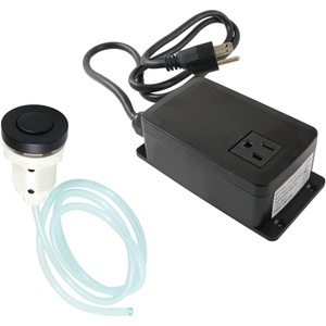 image:imageKingston Brass KAMSK312 Gourmetier Single Outlet Garbage Disposal Air Switch Kit Polished BrassMatte Black