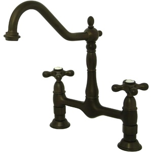 image:imageKingston Brass KS1178AX Heritage 8Inch Kitchen Faucet Without Sprayer Brushed Nickel 13 x 8 x 213Oil Rubbed Bronze