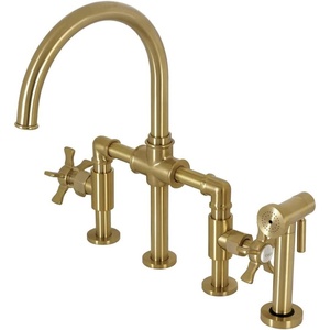 image:imageKingston Brass KS2333NX Hamilton Bridge Kitchen Faucet Antique Brass 1388 x 806 x 1419Brushed Brass