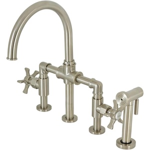 image:imageKingston Brass KS2333NX Hamilton Bridge Kitchen Faucet Antique Brass 1388 x 806 x 1419Brushed Nickel