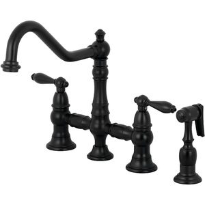 image:imageKingston Brass KS3275ALBS Kitchen Faucet with Side Sprayer Oil Rubbed BronzeMatte Black