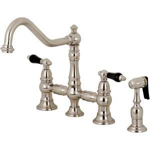 image:imageKingston Brass KS3275PKLBS Duchess Bridge Kitchen Faucet with Brass Sprayer Oil Rubbed BronzeBrushed Nickel