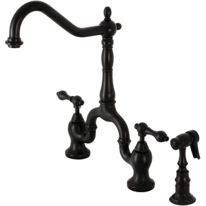 image:imageKingston Brass KS7750ALBS English Country Bridge Kitchen Faucet Matte Black 8 x 825 x 145Matte Black