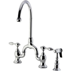 image:imageKingston Brass KS7791TALBS Tudor Bridge Kitchen Faucet Polished Chrome 1388 x 775 x 1681Polished Chrome