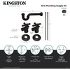 image:imageKingston Brass KPK206 Gourmet Scape Plumbing Supply Kit with 112 PTrap  12 IPS Inlet x 38 Comp Oulet Polished NickelMatte Black