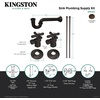 image:imageKingston Brass KPK206 Gourmet Scape Plumbing Supply Kit with 112 PTrap  12 IPS Inlet x 38 Comp Oulet Polished NickelOil Rubbed Bronze
