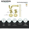 image:imageKingston Brass KPK206 Gourmet Scape Plumbing Supply Kit with 112 PTrap  12 IPS Inlet x 38 Comp Oulet Polished NickelPolished Brass