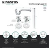image:imageKingston Brass KPK206 Gourmet Scape Plumbing Supply Kit with 112 PTrap  12 IPS Inlet x 38 Comp Oulet Polished NickelPolished Chrome