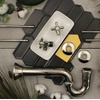 image:imageKingston Brass KPK206 Gourmet Scape Plumbing Supply Kit with 112 PTrap  12 IPS Inlet x 38 Comp Oulet Polished NickelPolished Nickel