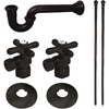image:imageKingston Brass KPK206 Gourmet Scape Plumbing Supply Kit with 112 PTrap  12 IPS Inlet x 38 Comp Oulet Polished NickelMatte Black