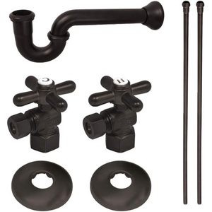 image:imageKingston Brass KPK206 Gourmet Scape Plumbing Supply Kit with 112 PTrap  12 IPS Inlet x 38 Comp Oulet Polished NickelOil Rubbed Bronze