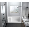 image:imageAqua Eden VTSB603221R Grenada 60 x 32 AntiSkid Single Threshold Shower Base with Seat Right Drain Hole White
