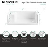 image:imageAqua Eden VTSB603221R Grenada 60 x 32 AntiSkid Single Threshold Shower Base with Seat Right Drain Hole White