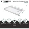 image:imageAqua Eden VTSB60326R Bonaire 60 x 32 AntiSkid Single Threshold Shower Base with Right Drain Hole White