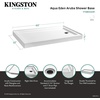 image:imageKingston Brass VTSB60324R 60 x 32 Acrylic Double Threshold Shower Base with Right Drain Glossy White