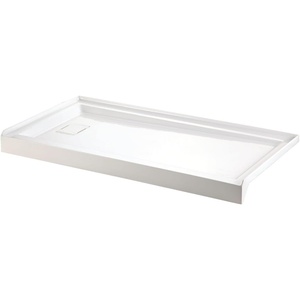 image:imageAqua Eden VTSB60325L Dominica 60 x 32 Single Threshold Shower Base with Left Drain Hole White
