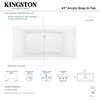 image:imageAqua Eden VTPN673619C 67Inch Acrylic DropIn Tub with Reversible Drain Glossy White