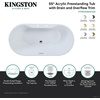 image:imageKingston Brass VT7DE552823C428 55 Acrylic Oval Double Ended Freestanding Tub with Drain Glossy WhiteBrushed NickelGlossy WhitePolished Nickel