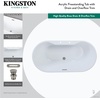 image:imageKingston Brass VT7DE593023C422 59 Acrylic Oval Double Ended Freestanding Tub with Drain Glossy WhitePolished BrassGlossy WhiteMatte Black
