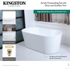 image:imageKingston Brass VTDE593023C422 59 Acrylic Oval Double Ended Freestanding Tub with Drain Glossy WhitePolished BrassGlossy WhiteBrushed Nickel