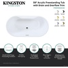 image:imageKingston Brass VTDE593023C422 59 Acrylic Oval Double Ended Freestanding Tub with Drain Glossy WhitePolished BrassGlossy WhitePolished Brass