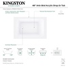 image:imageKingston Brass VTPN483419T 48Inch Acrylic DropIn Tub Glossy WhiteGlossy White
