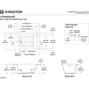 image:imageKingston Brass VTPN483419T 48Inch Acrylic DropIn Tub Glossy WhiteGlossy White