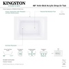 image:imageKingston Brass VTPN483419T 48Inch Acrylic DropIn Tub Glossy WhiteGlossy White