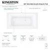 image:imageKingston Brass VTPN603219T 60Inch Acrylic DropIn Tub Glossy WhiteGlossy White